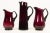 Vintage Glass Pitchers by Per Lütken for Holmegaard 1950s Set of vintage Danish mid-century modern mouth-blown pitchers in...