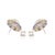 White 18k White Gold 18.2ct Opal & Multi Sapphire Cluster Stud Earrings With Diamonds- 2 Pieces For Sale - Image 8 of 15