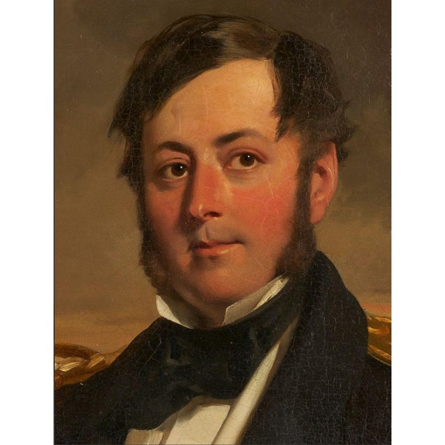 English British School 19th C. O/C Nautical Portrait For Sale - Image 3 of 7