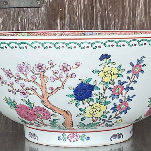Vintage Monumental Boho Asian Bowl For Sale - Image 10 of 13