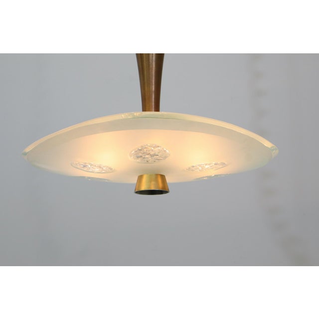1950s Model 1748 Glass Pendant Light by Max Ingrand for Fontana Arte, 1954 For Sale - Image 5 of 15