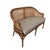 Chinoiserie Faux Bamboo & Caned Barrel Back Settee Loveseat For Sale - Image 4 of 12