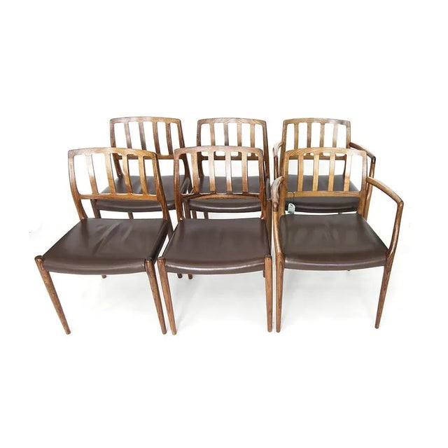 Vintage Danish Chairs by Niels O. Møller for JL Møllers Furniture Factory, Set of 6 For Sale - Image 11 of 11