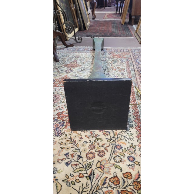 Metal 1980s Modern Bronze Floor Lamp For Sale - Image 7 of 9