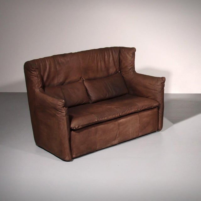 Patinated Leather Sofa by Gerard Van Den Berg for Montis, Netherlands, 1970s For Sale - Image 15 of 15