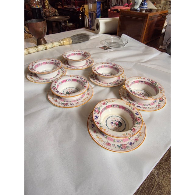 Set of Six Antique Royal Doulton Ramekins and Saucers For Sale - Image 14 of 15