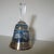 Mid-Century Modern Vintage Bohemian Handmade Etched Glass Bell Blue and Clear For Sale - Image 3 of 16