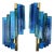 Glass Wall Lamps in Blue Colour by Svend Aage Holm Sorensen for Hazel & Teudt, 1960s, Set of 2 For Sale