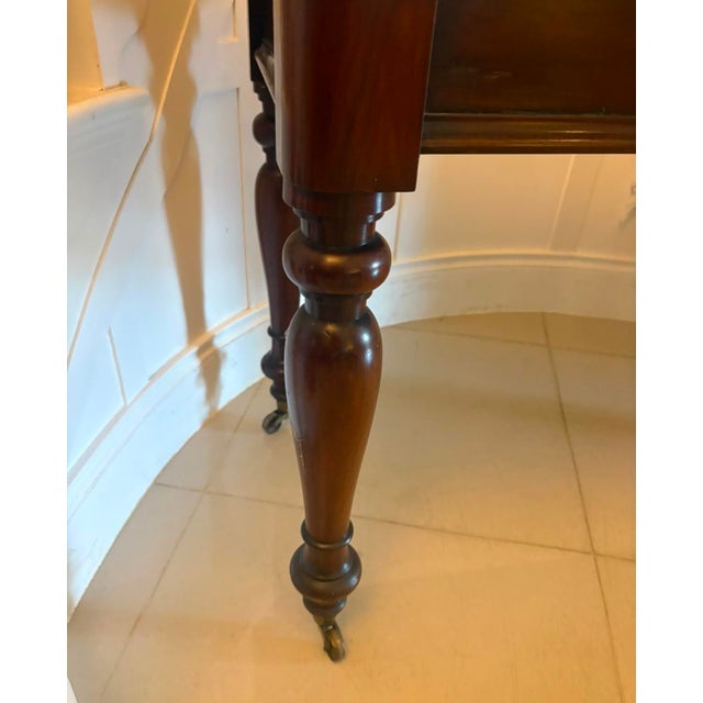 Antique Victorian Figured Mahogany Hall Console Table, 1850s For Sale - Image 12 of 15