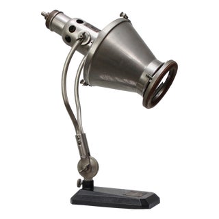 Medical Nickel Plated Brass Table Light from Hanau, 1950s For Sale