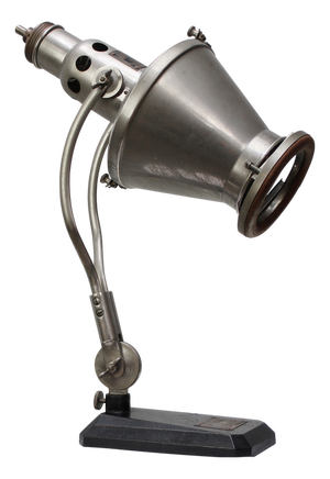 Medical Nickel Plated Brass Table Light from Hanau, 1950s