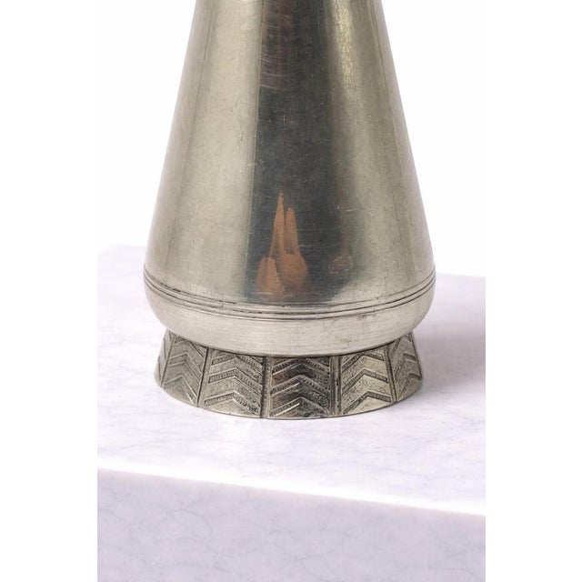 Mid-Century Modern Swedish Pewter Vase from GAB, 1966 For Sale - Image 6 of 9