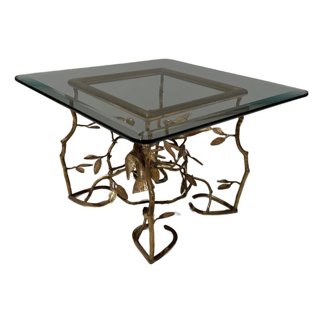 Brass Birds on Branches Coffee Table Manner of Giacometti For Sale