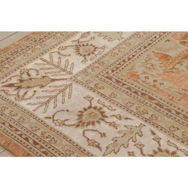 2010s Rug & Kilim’s Classic Oushak Style Rug in Beige-Brown Floral Pattern For Sale - Image 5 of 8