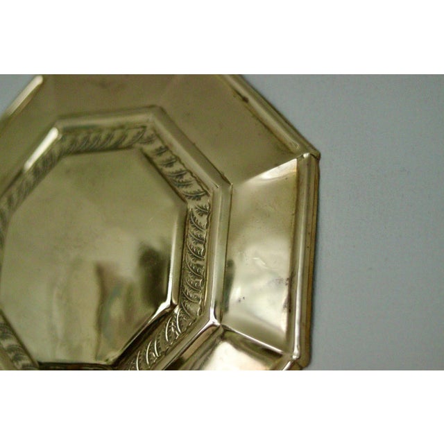Gold Mid-Century Swedish Octagonal Brass Double Arm Sconces, Set of 2 For Sale - Image 8 of 16