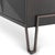 Dresser in Charcoal Brown Oak Veneer and Bronze Finish For Sale - Image 4 of 6