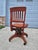 Early 20th Century Vintage Solid Oak Banker's or Typist Office Chair on Casters | Gunlocke Style For Sale - Image 5 of 12