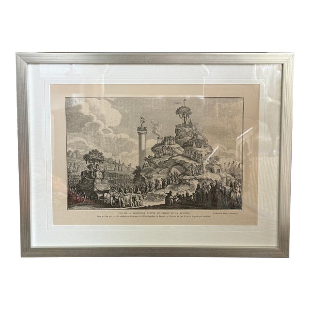 Pair of 19th Century French Etchings, c.1860 – Fêtes Nationales Scenes, Custom Framed For Sale
