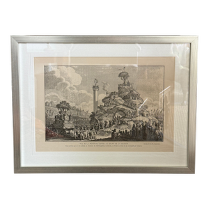 Pair of 19th Century French Etchings, c.1860 – Fêtes Nationales Scenes, Custom Framed
