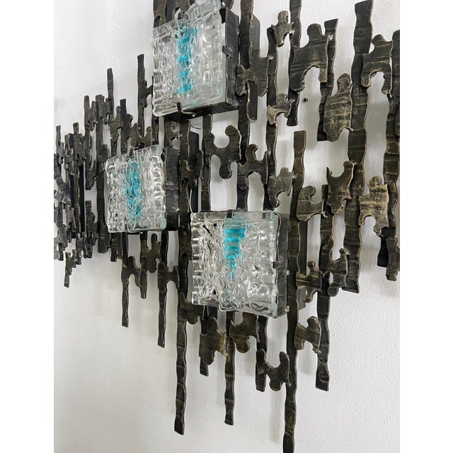 Brutalist Wall-Mounted Lamp & Coat Rack Sculpture For Sale - Image 10 of 12