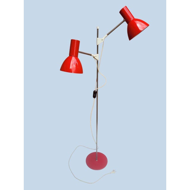 Rare mid-century floor lamp from the gdr – a design icon of the 1960s this authentic two-headed floor lamp dates back to...