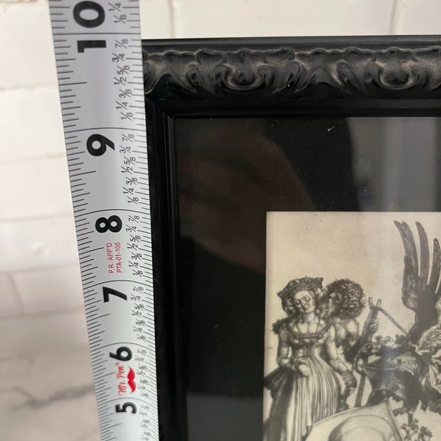 Black Professionally Framed Print by Albrecht Dürer "Coat of Arms With a Skull" For Sale - Image 8 of 9
