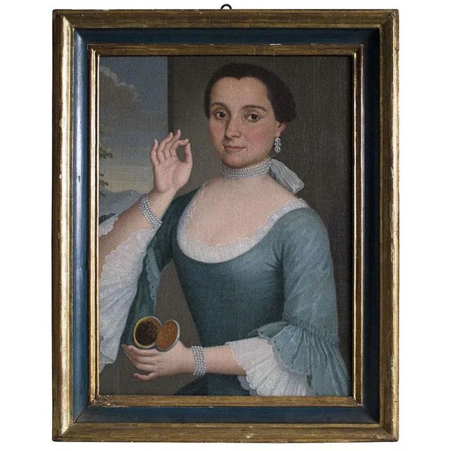 Pietro Longhi, Portrait of a Young Gentlewoman with Snuffbox, 1700s, Oil on Canvas For Sale - Image 11 of 11