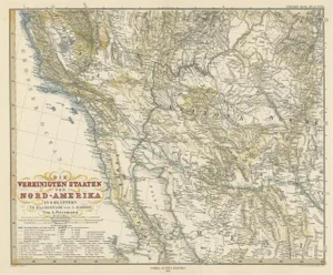Antique Map of Part of the United States Including Lower California & Arizona