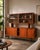 A beautifully crafted vintage Danish modern modular display cabinet and credenza set, model STM-36, made in Denmark and...