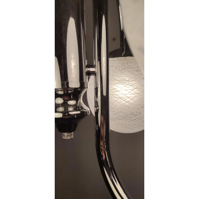 Metal and Glass Ceiling Lamp, Italy, 1970s For Sale - Image 3 of 13