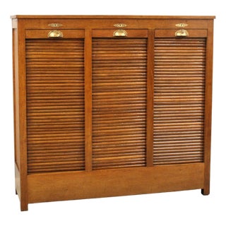 Vintage Filing Cabinet in Oak, 1920s For Sale