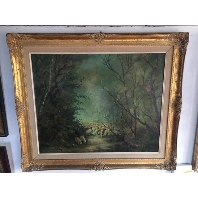 Oil Painting on Canvas by Mona Martin, 1950s For Sale - Image 8 of 18