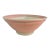 Vintage Japanese Pink Glazed Earthenware Bowl With Textured Suribachi Interior For Sale