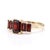 Contemporary Garnet Emerald Cut Five Stone Ring | Wedding Engagement Ring | January Birthstone Ring Us 7 For Sale - Image 3 of 4