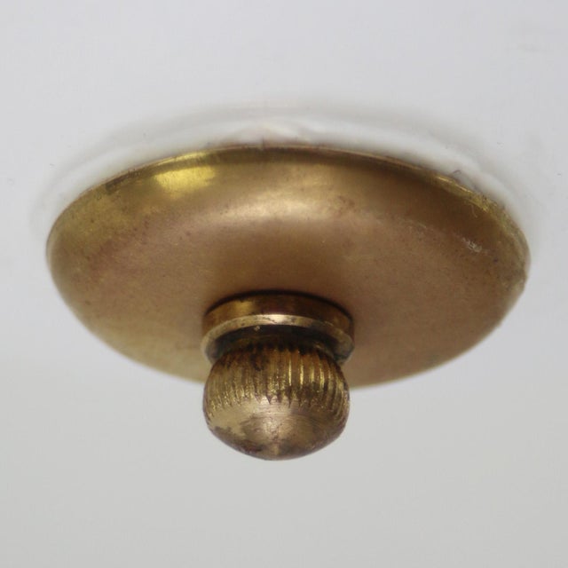 Black Art Deco White Opaline Flush Mount For Sale - Image 8 of 10