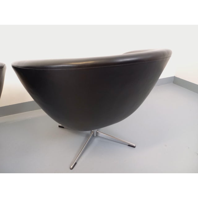 Vintage Scandinavian Swivel Chairs in Imitation Leather and Chrome, 1970s, Set of 2 For Sale - Image 16 of 18