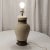 Mid 20th Century Vintage Mid 20th Century Cream and Brown Color Ginger Jar Ceramic Table Lamp For Sale - Image 5 of 6