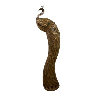 1960s Vintage Multicolor Peacock Shaped Floor Lamp For Sale