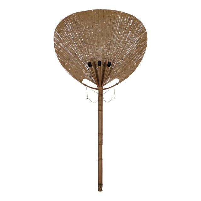 Large Uchiwa Floor Lamp by Ingo Maurer for M Design, Germany, 1977 For Sale