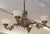 19th Century Bronze 4 Light Etched Glass Shade Gas Chandelier Gasolier For Sale - Image 10 of 18