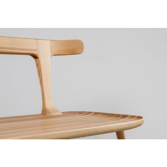 2020s Modern Ash Solid Wood Natural Entryway Bench For Sale - Image 5 of 12