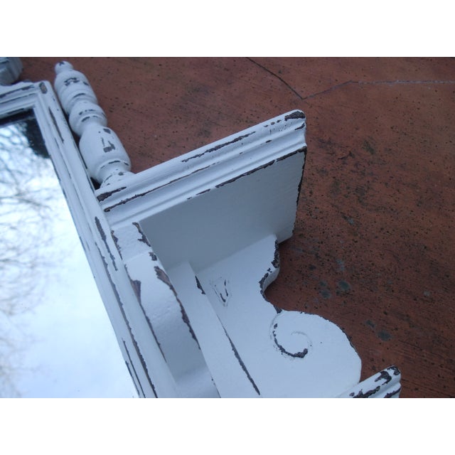 Small Antique Wall Mirror with Shelves, 1890s For Sale - Image 6 of 13