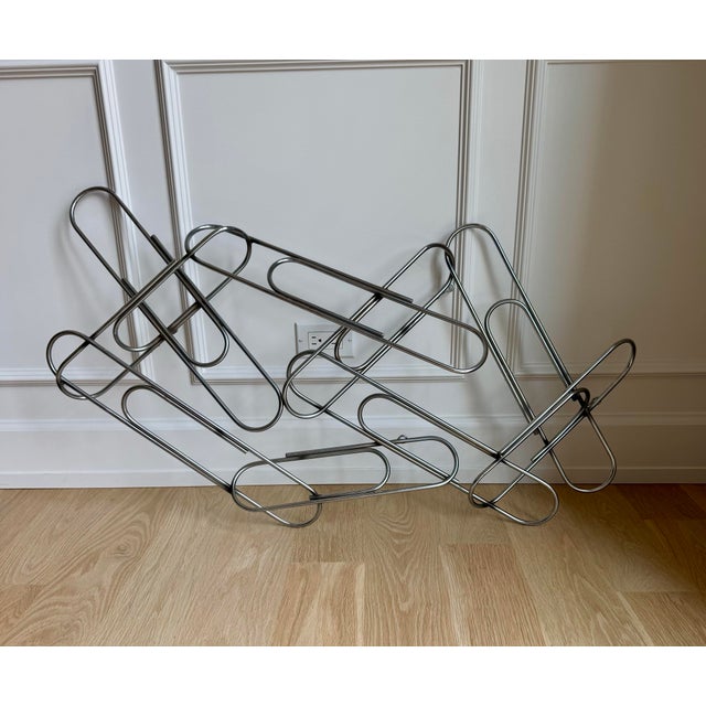 2000 - 2009 Signed C. Jeré Giant Chrome Paper Clip Wall Sculpture, © 2002, Pop Art Postmodern Wall Art For Sale - Image 5 of 11