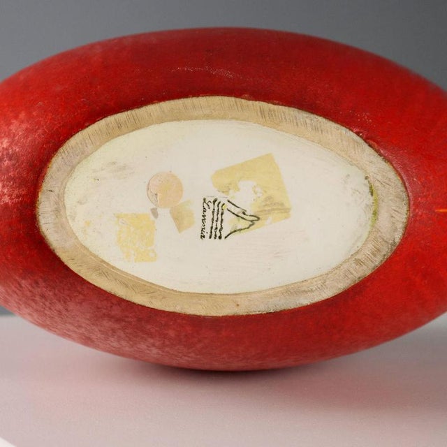 Red Vintage Ceramic Vase by Guido Andlovitz for Lavenia, Italy, 1930s-1940s For Sale - Image 8 of 10