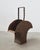 Brutalist iron basket with a sculptural twisted handle, dated by the owner to approximately the 1960s–1970s. It has...