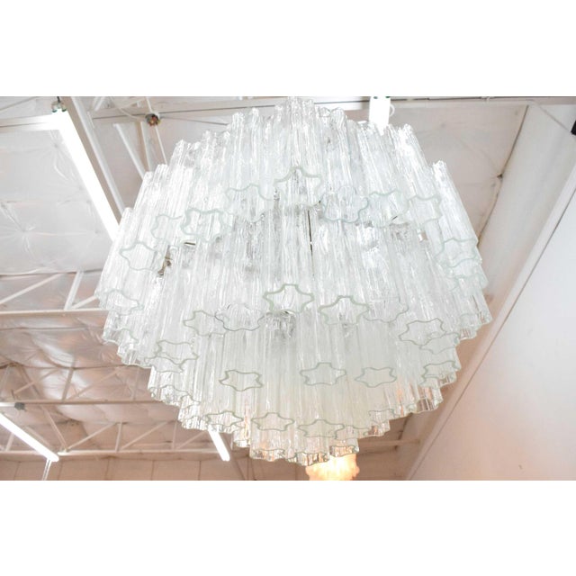 Elevate your home décor with the Very Large Venini Tronchi Chandelier, a stunning masterpiece ideal for any mid-century...
