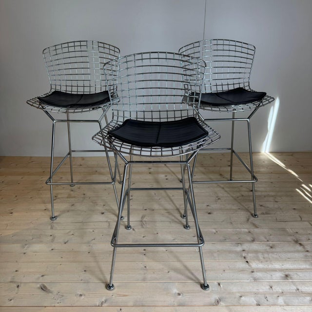 Vintage Stools by Harry Bertoia for Knoll, 1970s, Set of 3 For Sale - Image 11 of 11