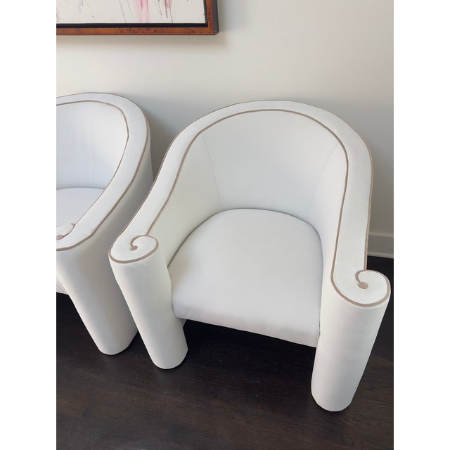 Extraordinary rare snail chairs made by venerable furniture-maker Casa Bique in Thomasville, NC. Chairs have been freshly...