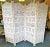1960's Whitewashed Moroccan Style Pierced Wood 4-Panel Floor Screen For Sale - Image 13 of 13