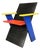 Postmodern Armchair in the style of Gerrit Thomas Rietveld, 1980s For Sale